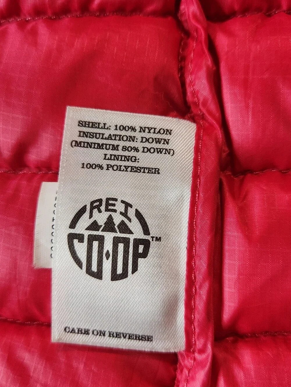 REI Girls XXS Pink Puffer Down Vest Zip Up Pockets